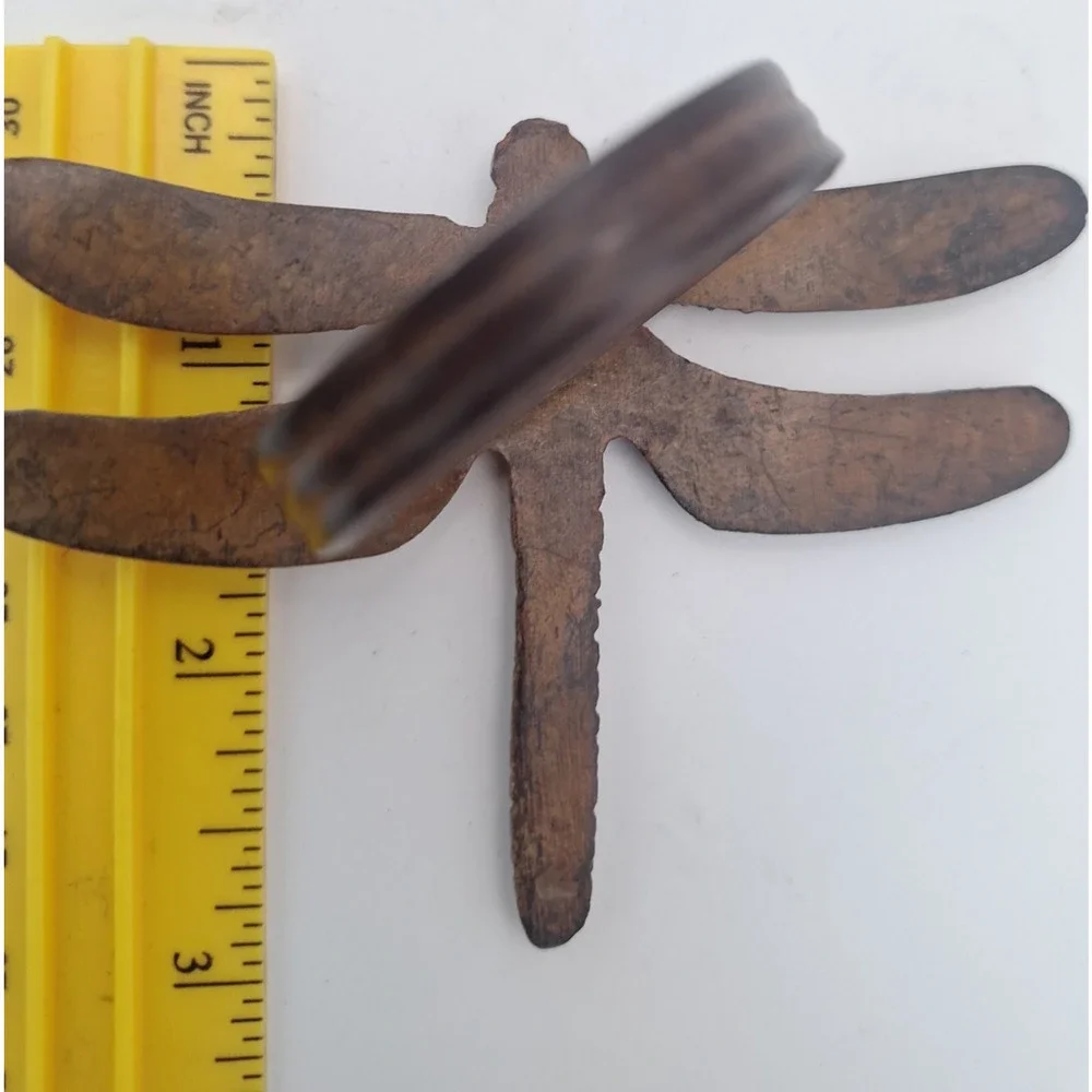 Pier 1 Dragonfly Napkin Rings Set of 6 Cast Iron Fall Autumn Thanksgiving Decor